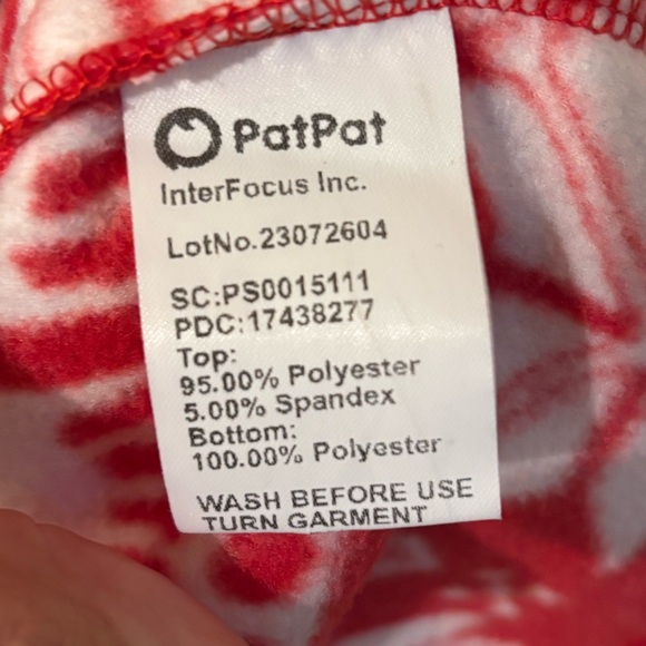 PatPat Men’s Festive Red and White Christmas Pajamas Extra Large - Picture 2 of 7